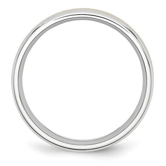 Chisel Cobalt 14k Gold Inlay Satin & Polished 6mm Band